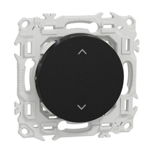 interrupteur connecté volet roulant noir Schneider Wiser Odace