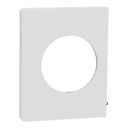 plaque de finition latérale Schneider Odace Architecte effet céramique blanc