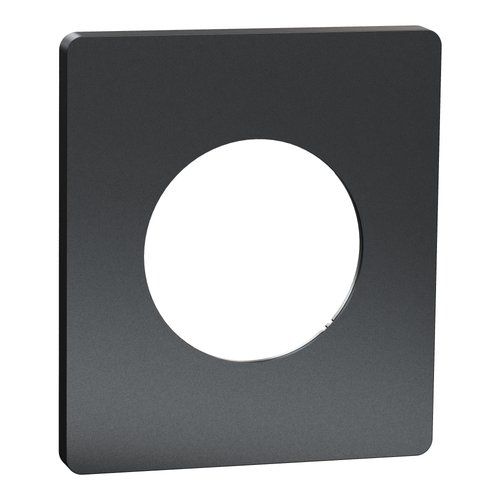 plaque de finition 1 poste Schneider Odace Architecte effet Perle Noire