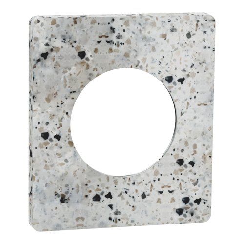 plaque de finition 1 poste Schneider Odace Architecte effet Terrazzo
