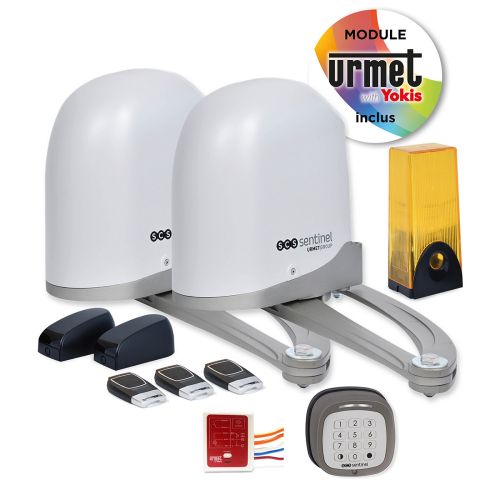 SCS SENTINEL Kit de motorisation pour portail battant 550kg avec module Yokis et clavier à code - MBA0135