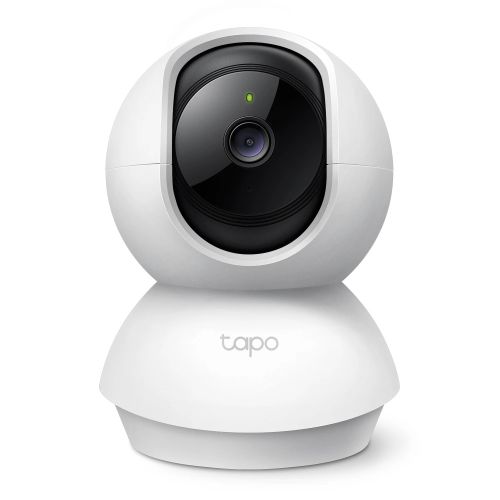 Caméra de surveillance intérieure Tapo TC71 blanche 2K motorisée vue de face.