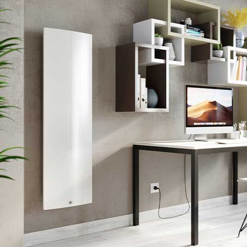 Radiateur électrique vertical à chaleur douce 1000W blanc Thermor Tenerife