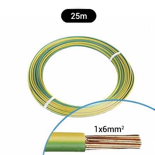 Cable terre H07VR 6mm2 25m