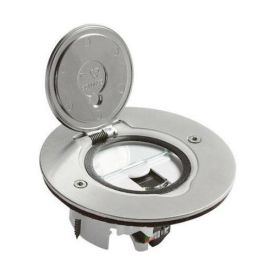 LEGRAND Mosaic Prise de sol RJ45 catégorie 6 FTP ronde inox brossé - 089771