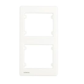 SIEMENS Delta Iris Plaque double verticale - Blanc