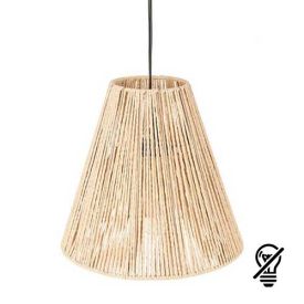 ATMOSPHERA Suspension corde E27 GIADA 230V diametre 30cm bois naturel - 157702