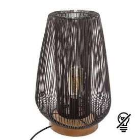 ATMOSPHERA Lampe à poser filaire E27 NODA 230V hauteur 40,5cm noir - 168216