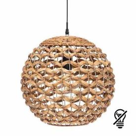 ATMOSPHERA Suspension E27 SAND 230V diametre 38cm bois naturel - 173216