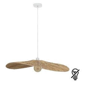 ATMOSPHERA Suspension rafia E27 ORANE 230V diametre 78cm bois naturel - 202688