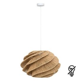 ATMOSPHERA Suspension corde E27 OZAN 230V diametre 54cm bois naturel - 202692