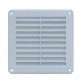 AUTOGYRE Grille d'aération PVC à visser 125x125mm avec moustiquaire blanc - 010660