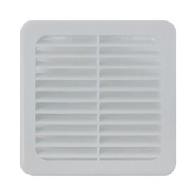 AUTOGYRE Grille d'aération PVC à emboiter 120x120mm avec moustiquaire blanc - 200072