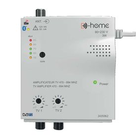D-HOME Amplificateur répartiteur intérieur 1 entrée 2 sorties 2x32dB - 2435062