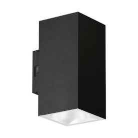 ENLITE Applique extérieure carrée LED bidirectionnelle IP65 230V 10W 1000lm CCT noir - WL9/CS