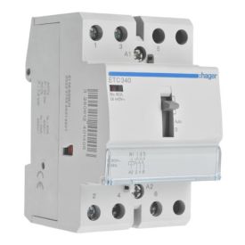HAGER Contacteur Jour / Nuit 40A 3F/NO triphasé 2 modules - ETC340