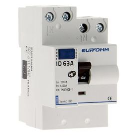  EUROHM Interrupteur différentiel type AC 63A 30mA 3 modules 230V - 23263