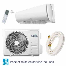 Pompe à chaleur / Climatiseur réversible mono-split 2600W FUJICOOL avec pose