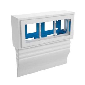 GGK Boitier appareillage triple 45X45 pour plinthe électrique Belle époque 20x80mm blanc
