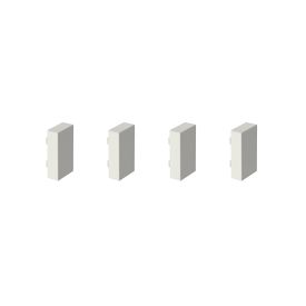 GGK Embouts de finition pour moulure électrique 22x12mm blanc - lot de 4