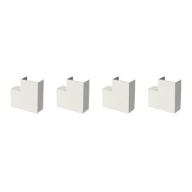 GGK Angles plats pour moulure électrique 22x12mm blanc - lot de 4