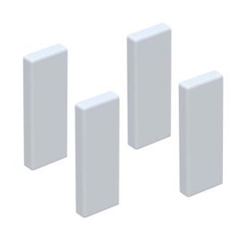 GGK Embouts de finition pour moulure électrique 15x30mm blanc - lot de 4