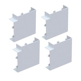 GGK Angles plats pour moulure électrique 15x30mm blanc - lot de 4