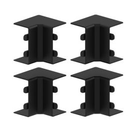 Lot de 4 angles intérieurs noirs GGK pour moulure électrique