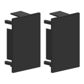 GGK Lot de 2 embouts de finition pour moulure électrique 40x60mm noir