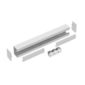 GGK Kit goulotte électrique 65x100mm L.1m prééquipé 3PC 2P+T et 2 embouts blanc WS10224
