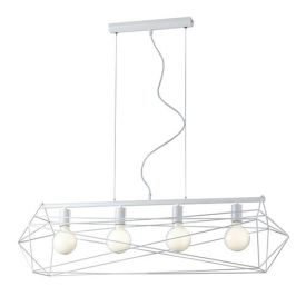 LUCE DESIGN Suspension E27 Abraxas 230V 120x30x30cm blanc - I-ABRAXAS-S4 BCO