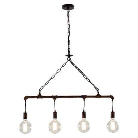 LUCE DESIGN Suspension E27 Amarcord 230V 120x25x25cm rouiller - I-AMARCORD-S4