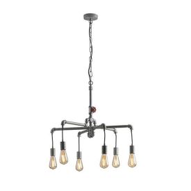 LUCE DESIGN Suspension E27 Amarcord 230V 120x58x58cm galvanisé - I-AMARCORD-S6 ZN