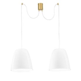 LUCE DESIGN Suspension E27 Ares 230V 250x35x35cm blanc - I-ARES-S2-BCO