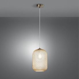 LUCE DESIGN Suspension E27 Ashford 230V 150x20x20cm ambre - I-ASHFORD-S20 AMB
