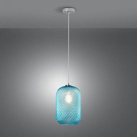 LUCE DESIGN Suspension E27 Ashford 230V 150x20x20cm bleu - I-ASHFORD-S20 BLU