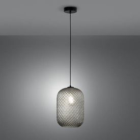 LUCE DESIGN Suspension E27 Ashford 230V 150x20x20cm gris - I-ASHFORD-S20 GR