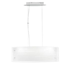 LUCE DESIGN Suspension LED Charme 230V 50W dimmable 3960lm CCT 120x62x25cm blanc - I-CHARME-S65