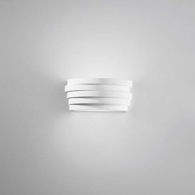 INTEC Applique E27 Flow 230V 13x29x12,8cm en plâtre blanc - I-FLOW-AP29