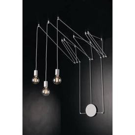 LUCE DESIGN Plafonnier E27 Habitat triple 230V 500x2x2cm blanc - I-HABITAT-PL3 BCO