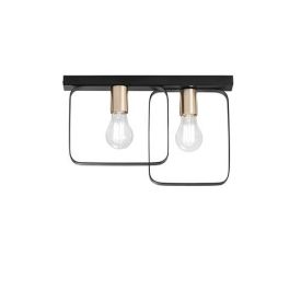 LUCE DESIGN Plafonnier E27 Smith 230V 42x27x10cm noir - I-SMITH-PL2