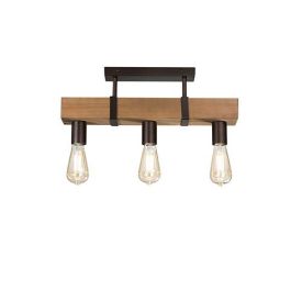 LUCE DESIGN Plafonnier E27 Texas triple 230V 50x22x10cm noir - I-TEXAS-PL3