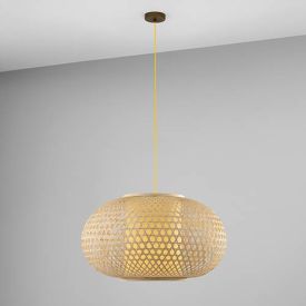 LUCE DESIGN Suspension E27 Zen 230V 120x60x35cm bois - I-ZEN-S-XXL
