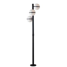 INTEC Lampadaire d'éclairage extérieur E27 Orbit 230V 190x70x70cm noir - LANT-ORBIT-P3