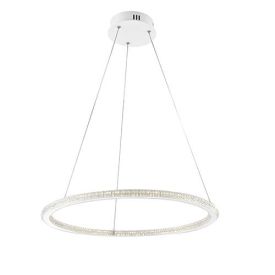 LUCE DESIGN Suspension LED Bryant 230V 45W 5800lm 3000K Ø60x150cm blanc - LED-BRYANT-S1C