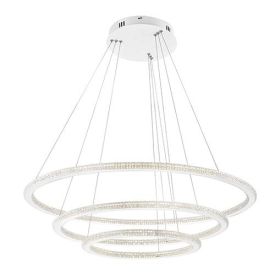 LUCE DESIGN Suspension LED Bryant 230V 87W 11900lm 3000K Ø40x150cm blanc - LED-BRYANT-S3C