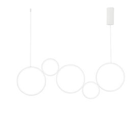 LUCE DESIGN Suspension LED Fredy 230V 60W 8000lm CCT 150x115x46,7cm blanc - LED-FREDY-S5