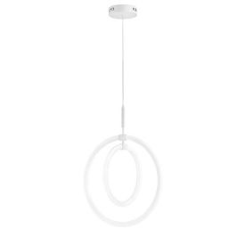 LUCE DESIGN Suspension LED Halo 230V 50W 7300lm 4000K Ø50,8x120cm blanc - LED-HALO-S51