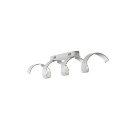LUCE DESIGN Plafonnier LED Helix 230V 20W 1680lm 3000K 18x80cm blanc argent  - LED-HELIX-PL4C BCO