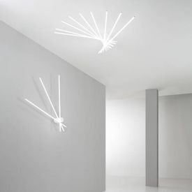 LUCE DESIGN Plafonnier LED Shanghai nonuple 230V 66W 9450lm 3000K 120x100x25cm blanc - LED-SHANGHAI-PL9C BCO